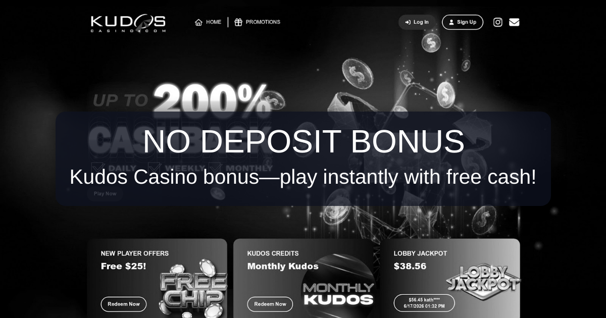 Kudos Casino Bonuses - Best No Deposit Bonus 2026 USA